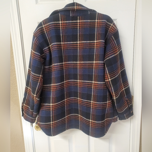 Stitch & Pine Blue/Orange Flannel Jacket - Picture 2 of 8